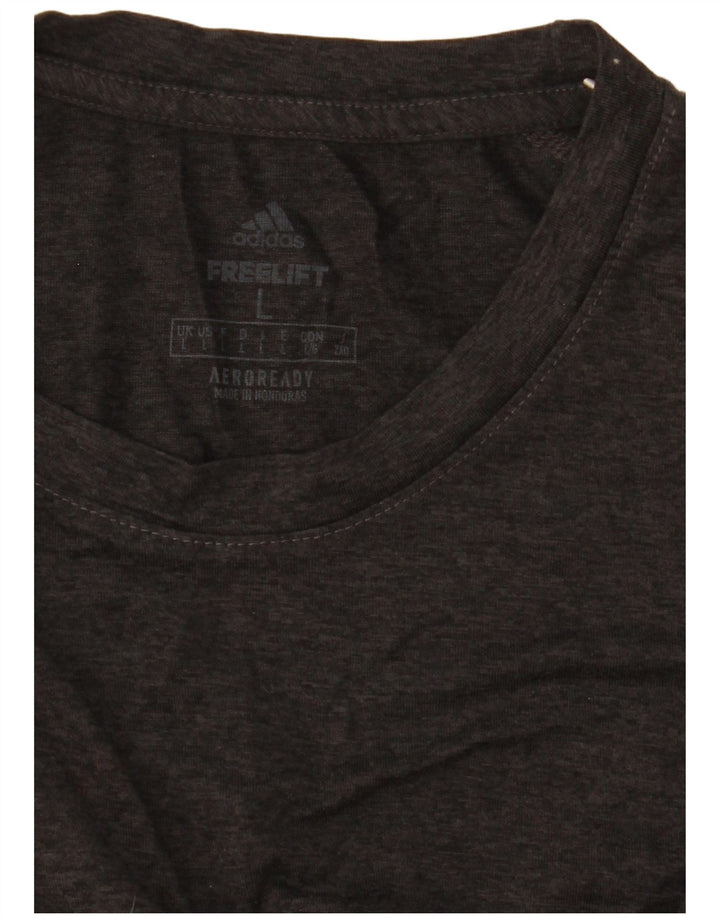 Adidas - Camiseta gráfica Aeroready para hombre, talla grande, color gris