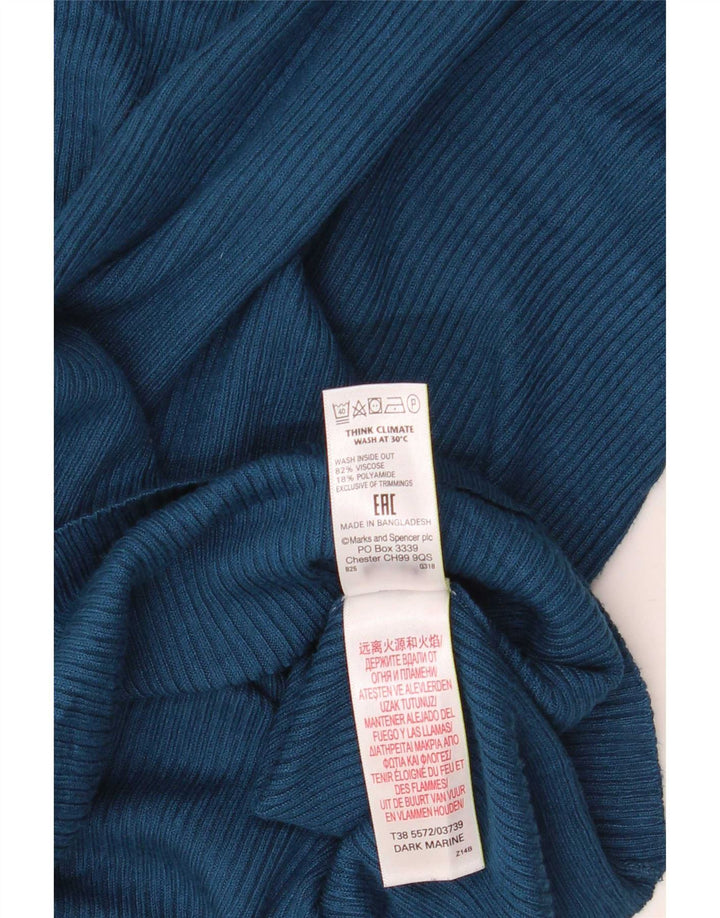 Marks & Spencer Top regular para mujer de manga larga UK 42 Azul medio moteado