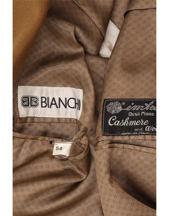 Bianchi Chaqueta Blazer de 2 Botones para Hombre IT 54 2XL Marrón Cachemira