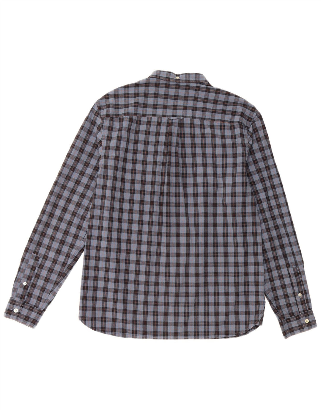 LYLE & SCOTT Mens Shirt Large Navy Blue Check Cotton