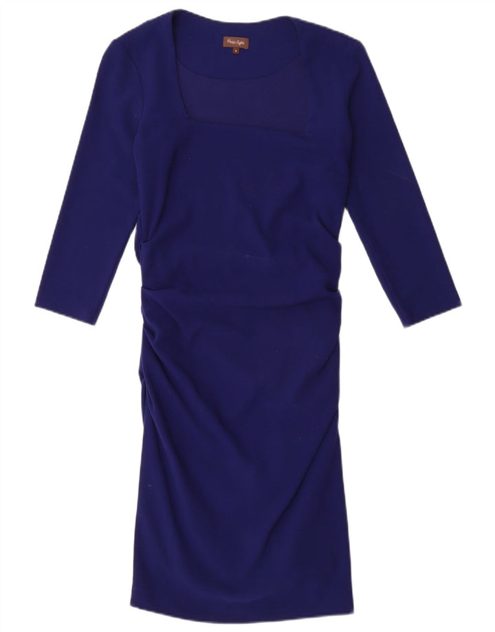 PHASE EIGHT Vestido ajustado de manga 3/4 para mujer UK 8 Pequeño Poliéster azul