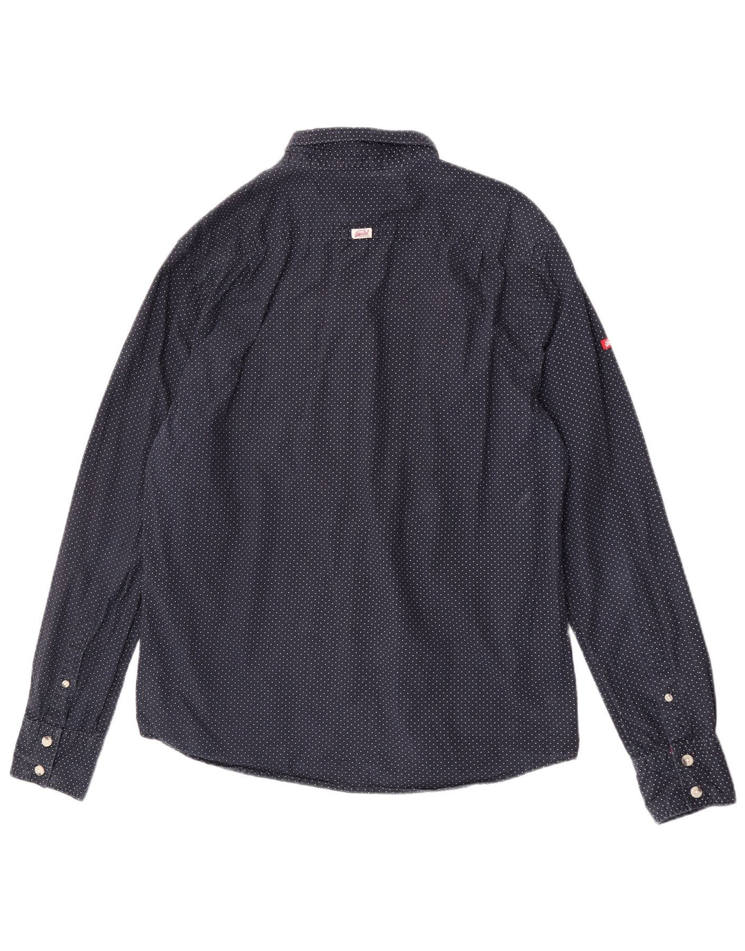 Camisa Superdry para hombre 2XL Algodón con lunares azul marino