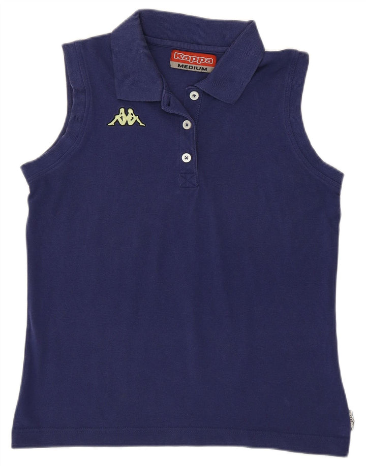 Kappa Polo sin Mangas para Mujer UK 40 Medium Azul Marino