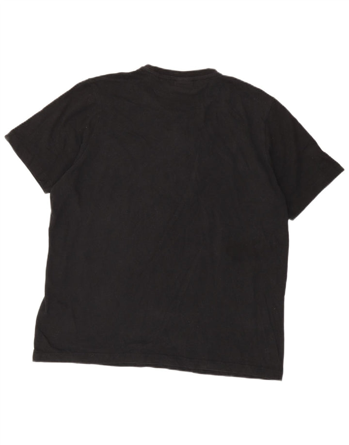 Ellesse - Camiseta para hombre, talla grande, color negro, algodón