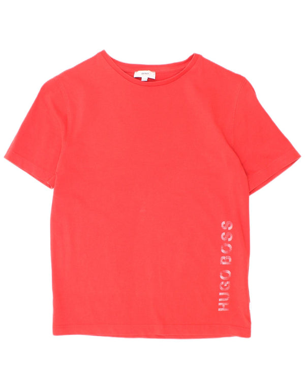 Hugo Boss Camiseta gráfica para niño Top 9-10 años Algodón Rojo