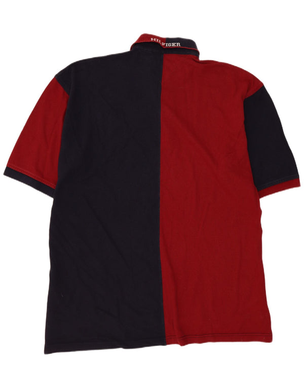 Tommy Hilfiger Polo de rugby para hombre 2XL Azul marino Colorblock Algodón