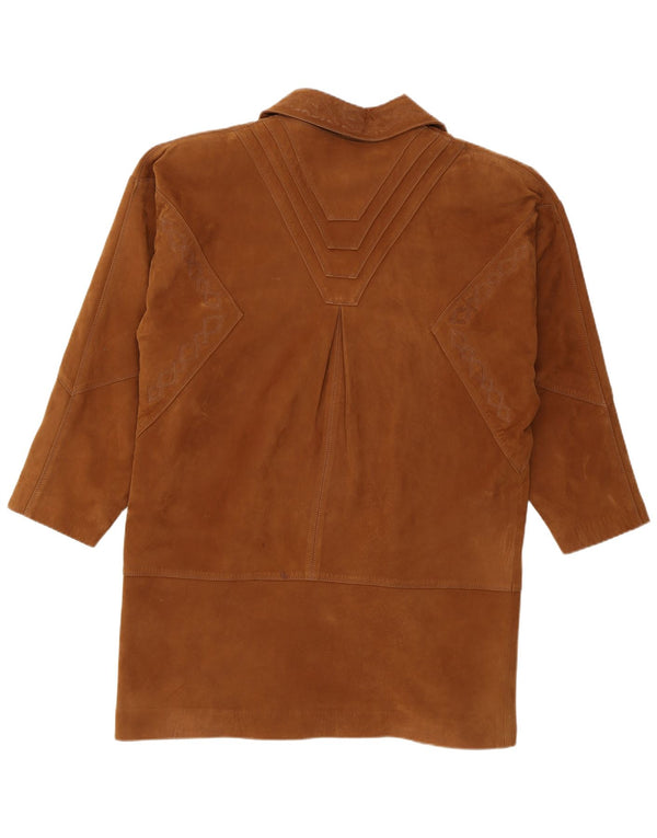 HEITORN Abrigo de ante para mujer EU 46 XL Cuero marrón