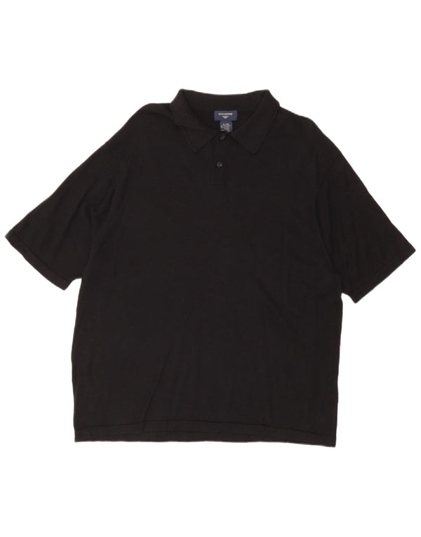 DOCKERS Polo Hombre XL Seda Negra