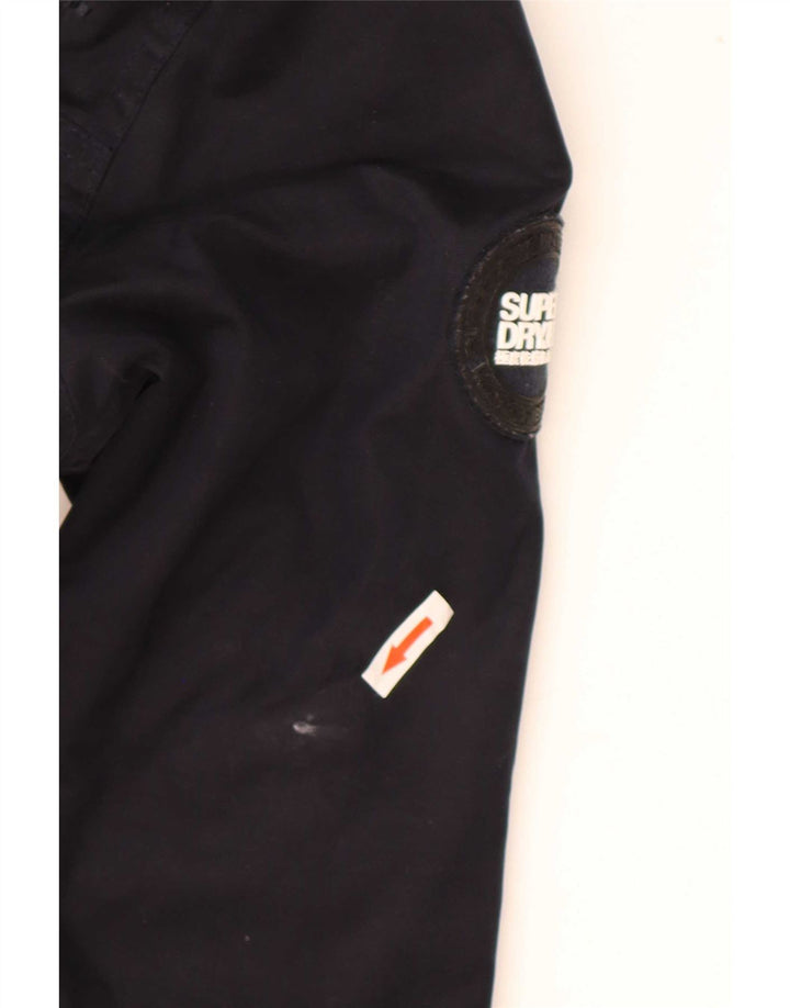 Superdry Mujer Windparka Chaqueta cortavientos con capucha UK 44 Medium Azul marino