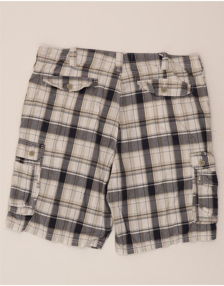 Pantalones cortos tipo cargo Lee para hombre W40 XL Algodón a cuadros blancos