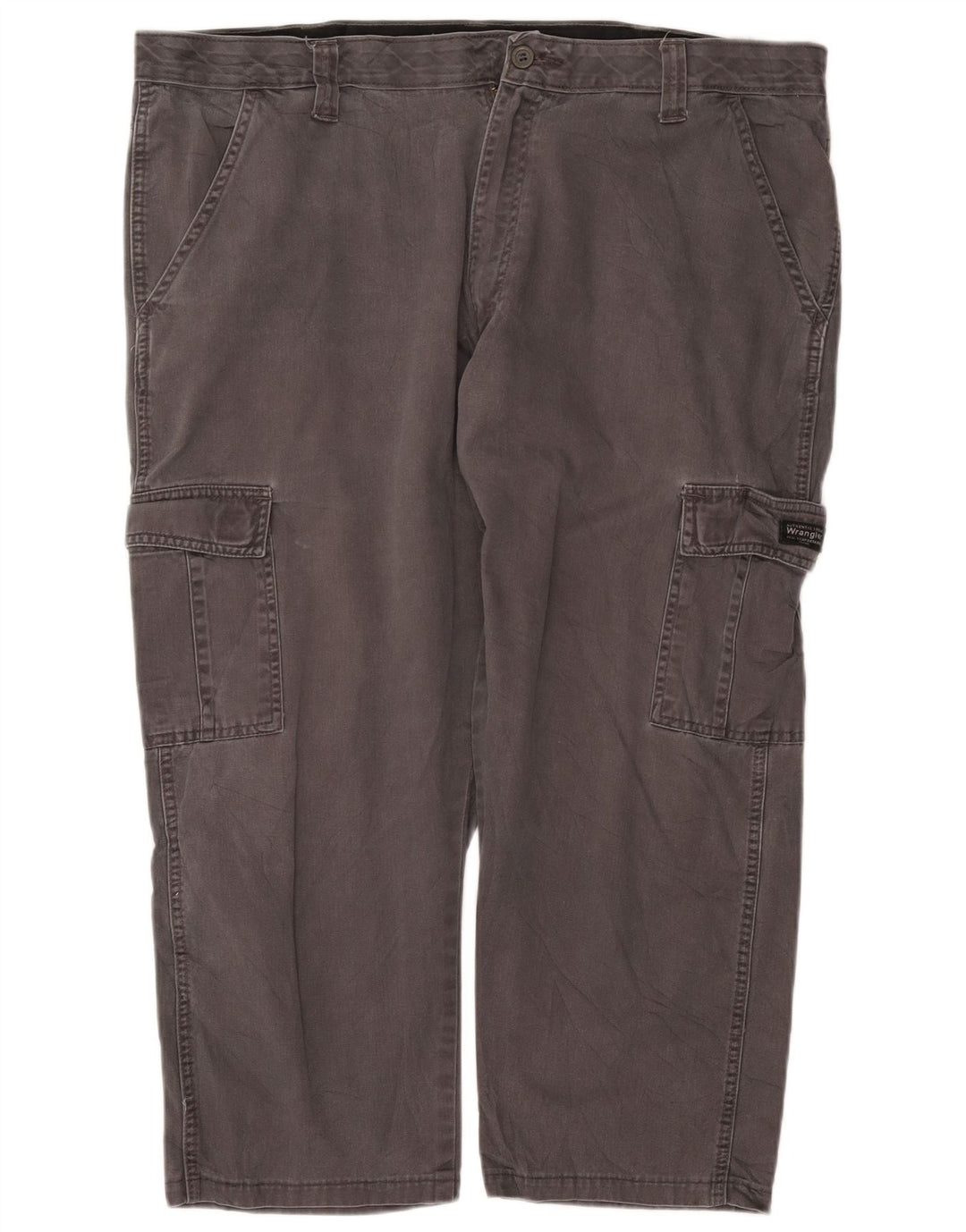 WRANGLER Pantalones cortos cargo rectos para hombre W40 L25 Algodón gris