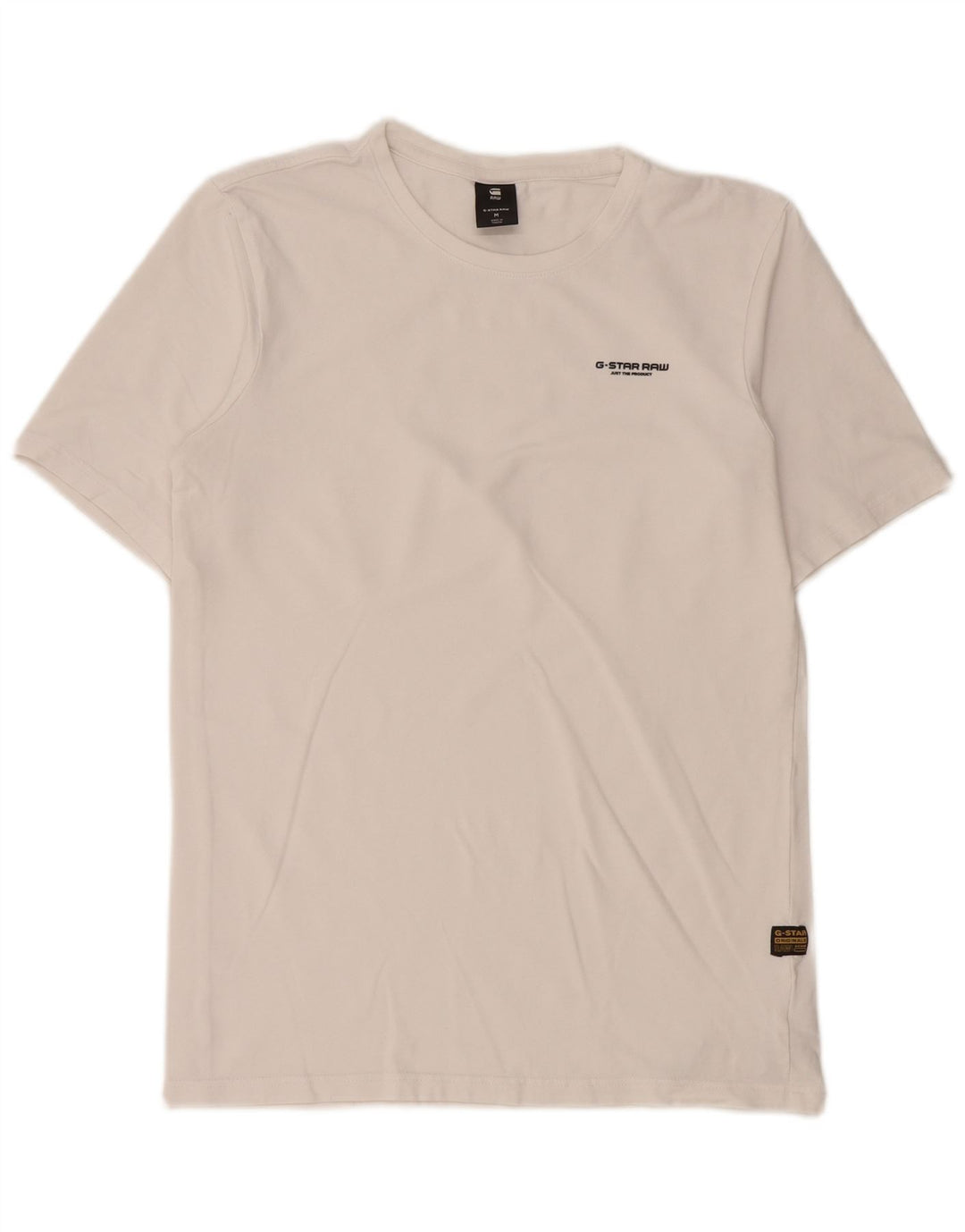 G-Star Hombre Camiseta Top Medium Blanco Algodón