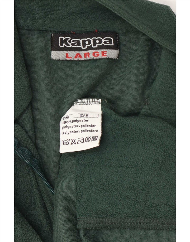 Kappa Chaqueta polar para hombre UK 40 Large Verde Poliéster