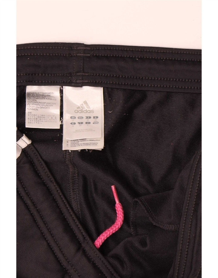 Adidas Pantalones de chándal para mujer UK 12 Medium Negro Poliéster