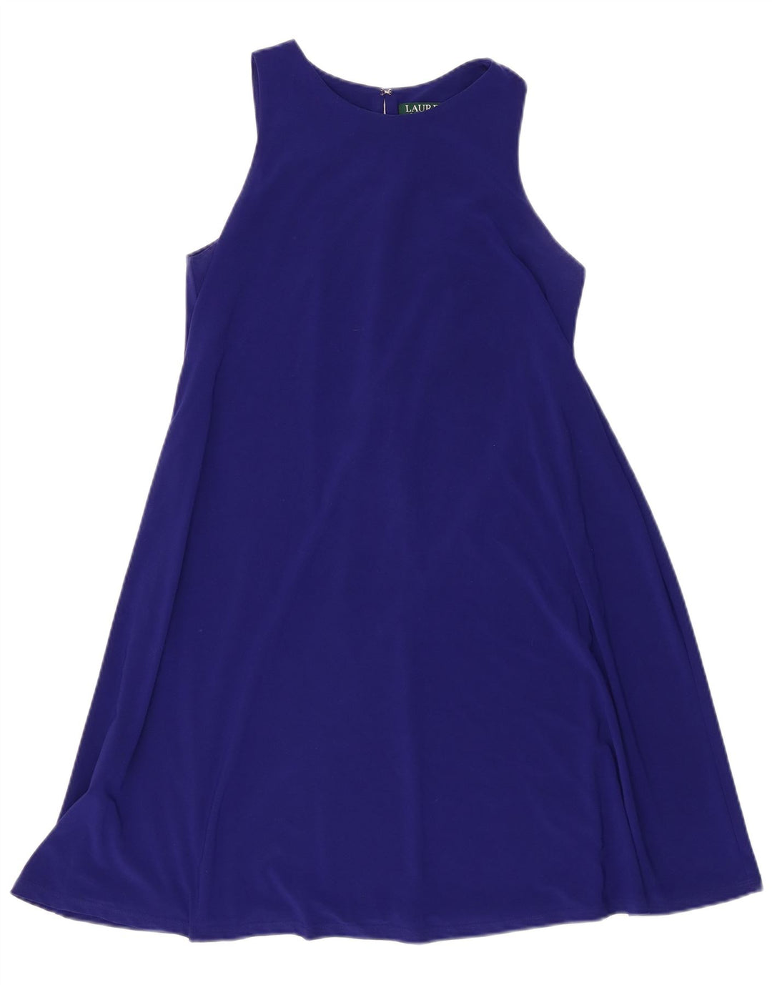 Ralph Lauren Vestido sin mangas para mujer US 6 Poliéster azul medio