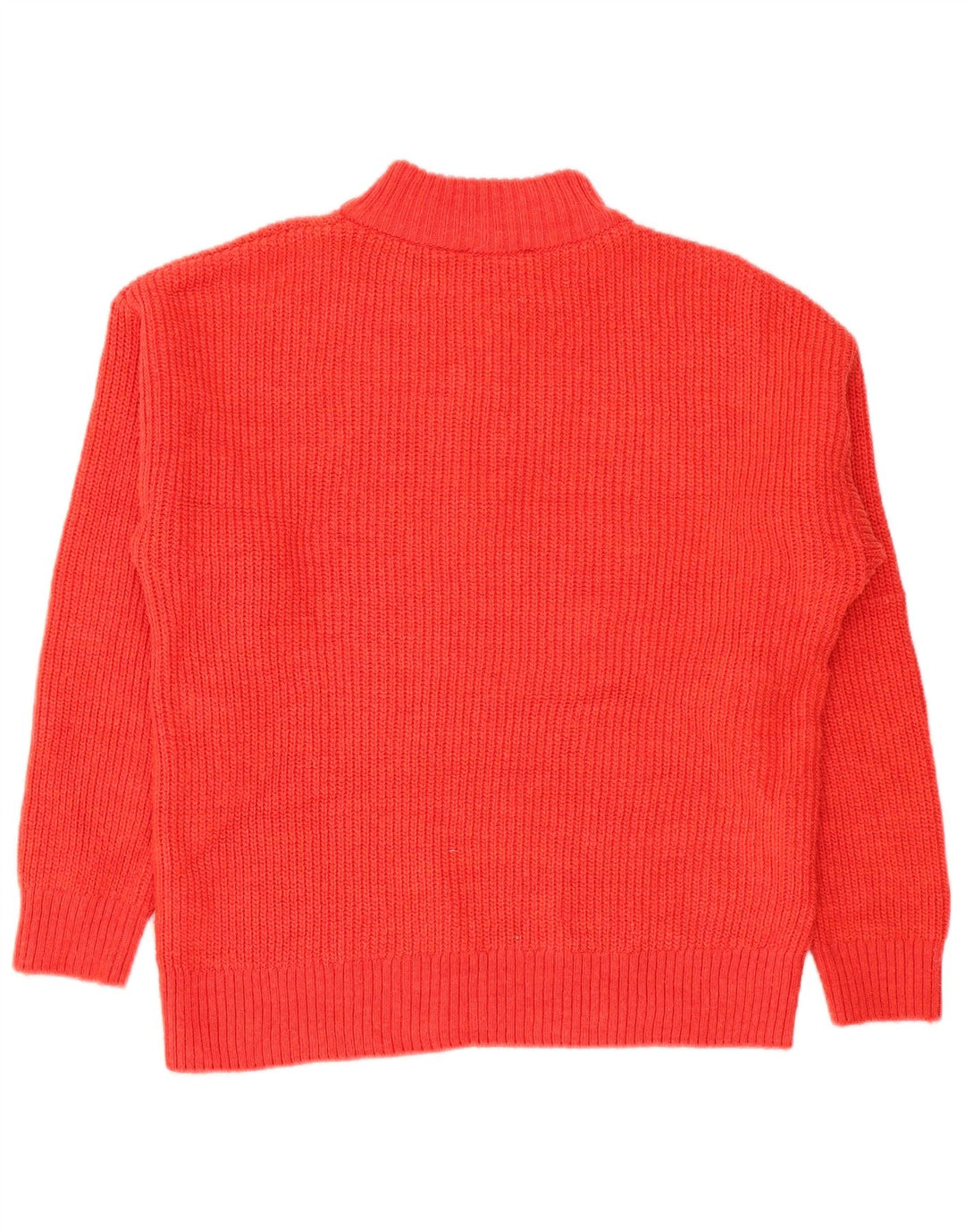 Marks & Spencer Suéter tipo jersey con cuello y cremallera de ajuste relajado para mujer UK 40 Rojo mediano