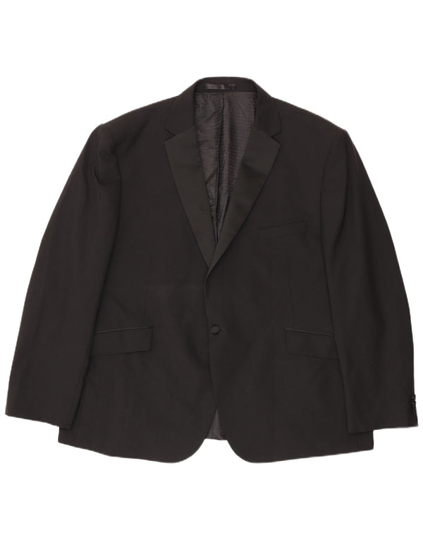 Pierre Cardin Chaqueta tipo blazer con 1 botón para hombre UK 52 6XL Poliéster negro