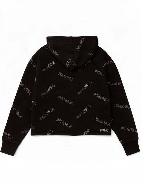 Fila Sudadera con capucha gráfica para niños 11-12 años Algodón negro