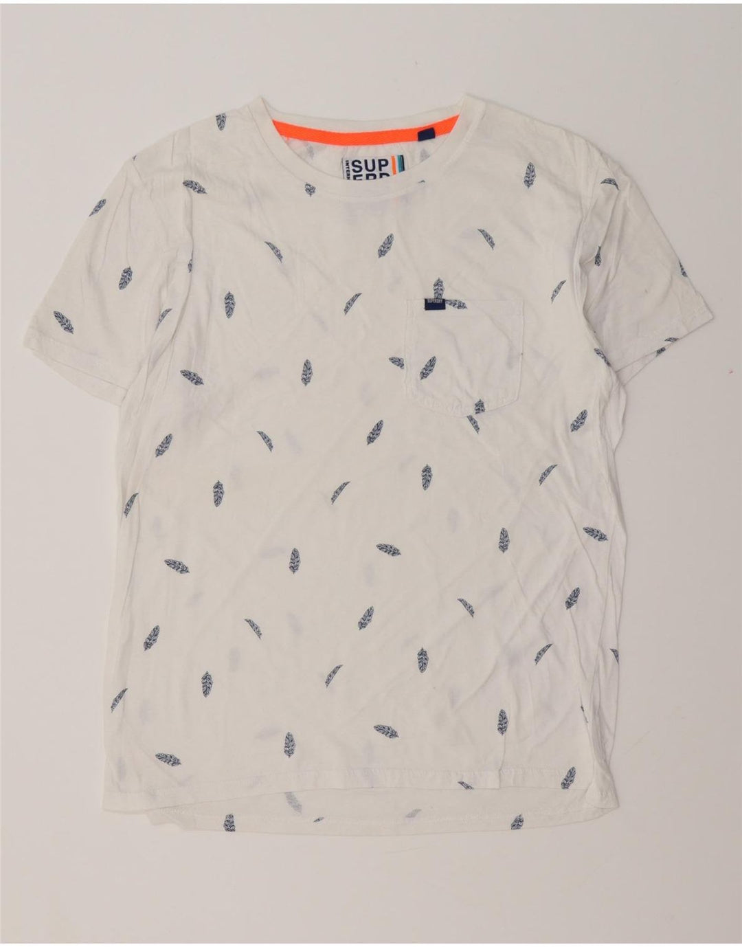 SUPERDRY Camiseta gráfica para hombre Top grande blanco