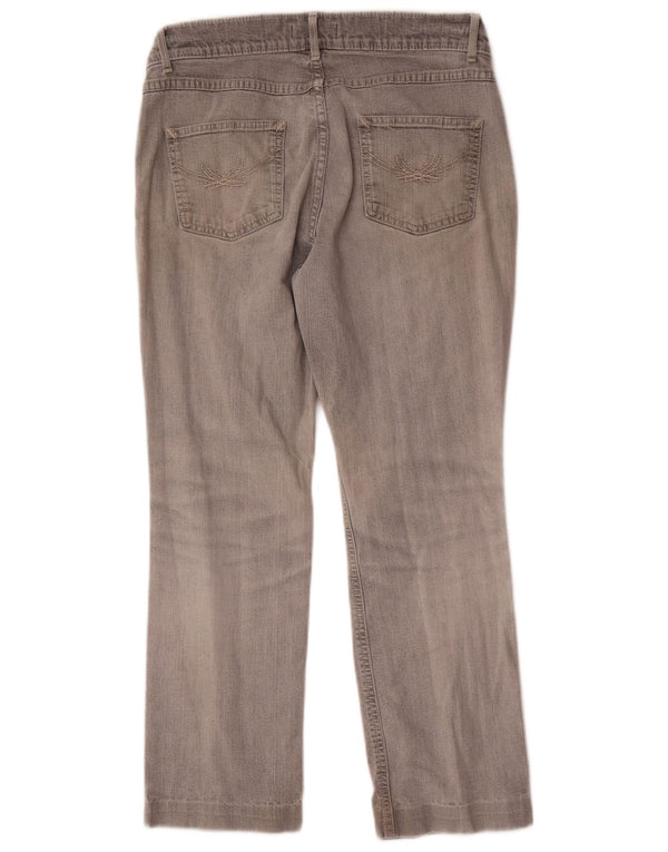 Marks & Spencer Vaqueros Rectos para Mujer UK 12 Medium W30 L26 Gris Algodón