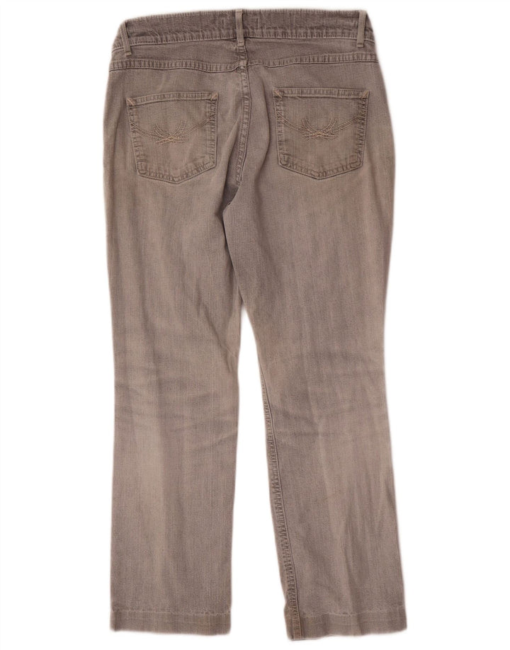 Marks & Spencer Vaqueros Rectos para Mujer UK 12 Medium W30 L26 Gris Algodón