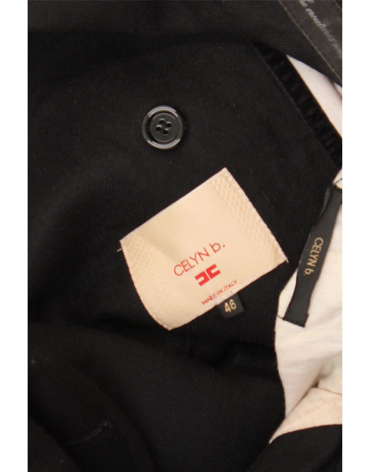 ELISABETTA FRANCHI Chaquetón Celyn B para mujer IT 46 Grande Lana virgen negra