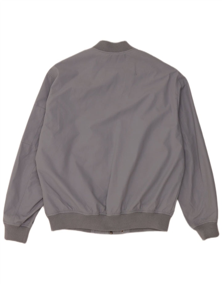 Zara Hombre Cazadora Bomber ES 38 Poliéster Gris Medio