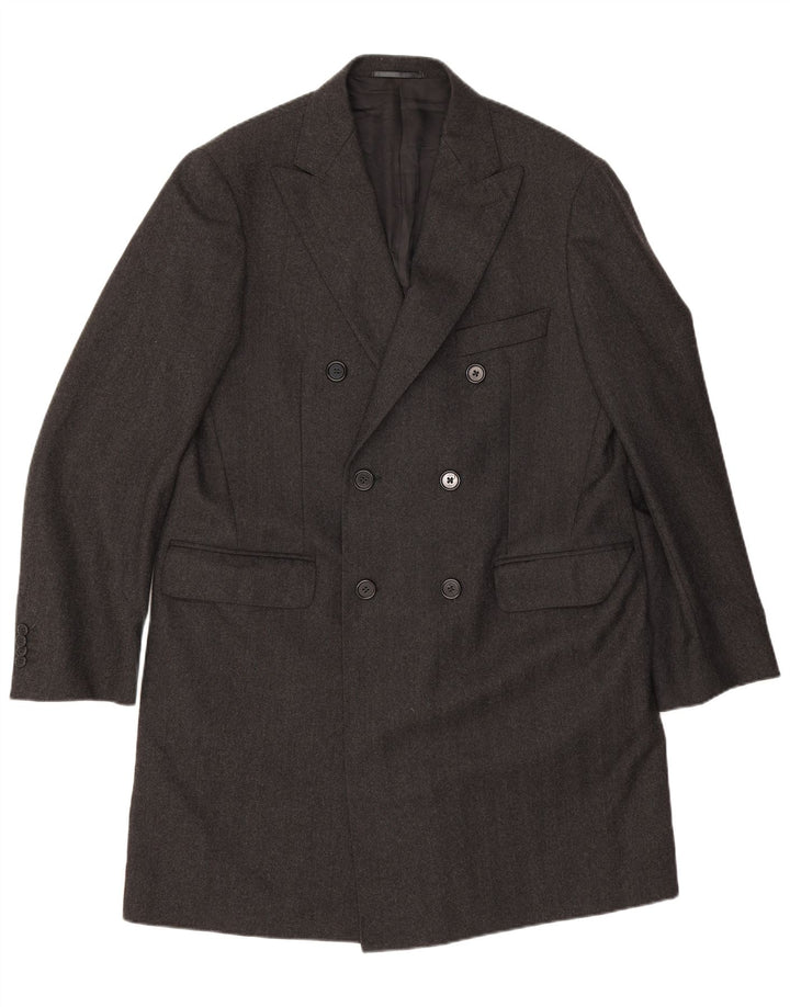 Ader Abrigo de doble botonadura para hombre IT 54 2XL Lana gris