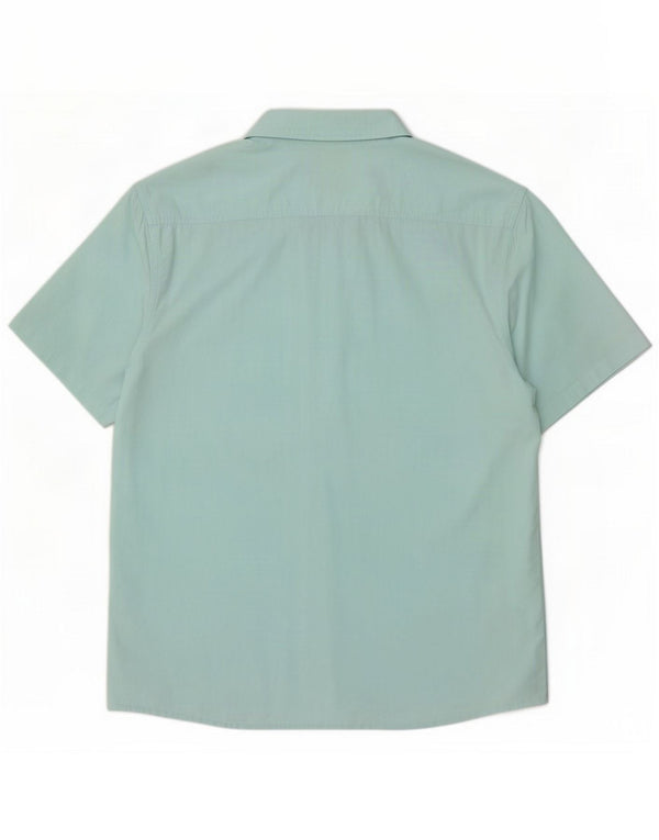 Camisa Quiksilver de manga corta para hombre Regular Fit 2XL Algodón azul