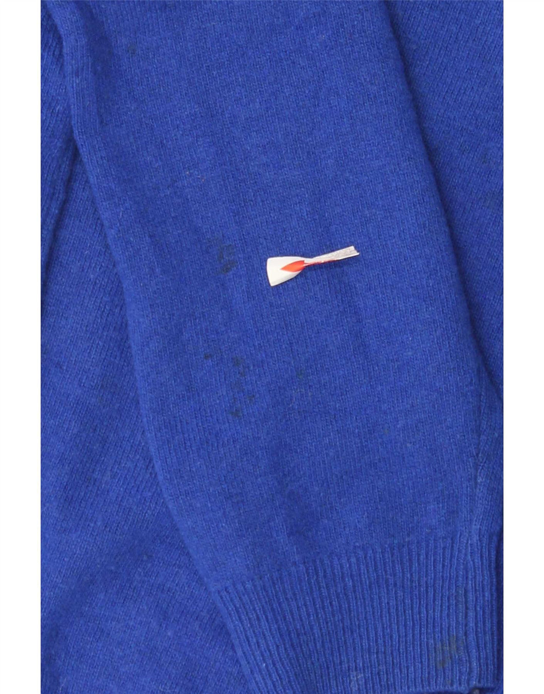 Kappa Jersey con Cuello en V para niños 7-8 años Lana de Cordero Azul Medio