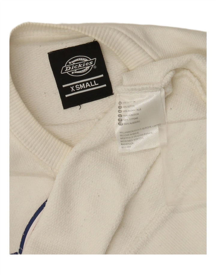 Dickies Hombre Sudadera Gráfica Jumper XS Algodón Blanco