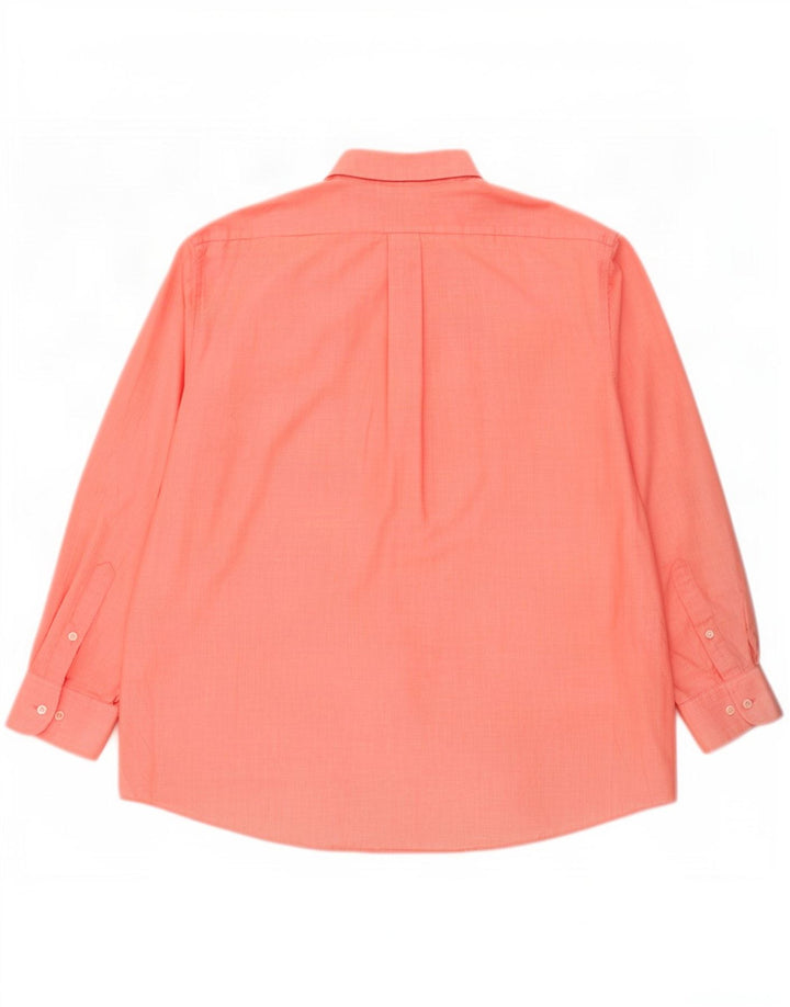 Chaps Camisa de ajuste clásico para hombre, talla 18, 2XL, algodón de pata de gallo rosa