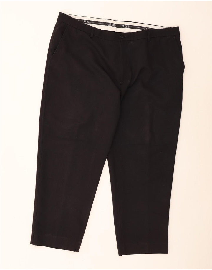 Farah Hombre Pantalón Chino Recto W44 L29 Poliéster Negro