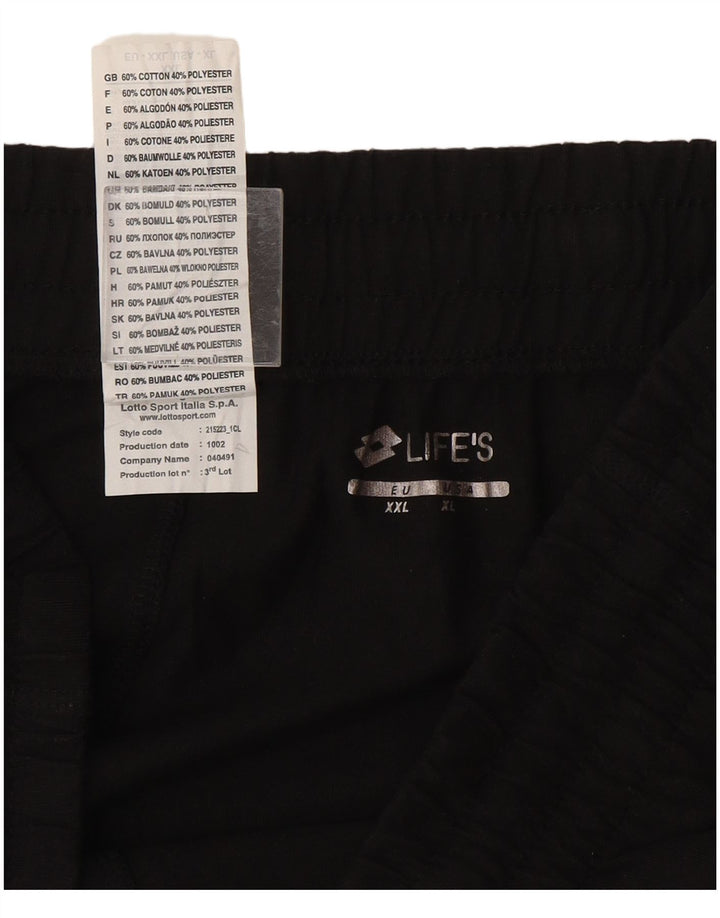 Lotto Pantalones cortos deportivos para hombre 2XL Algodón negro