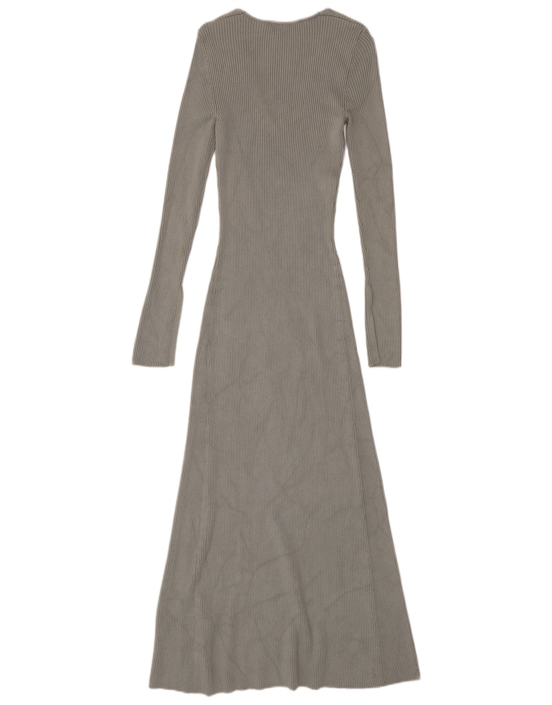 Zara Vestido Maxi Jumper para Mujer UK 8 Small Viscosa Gris