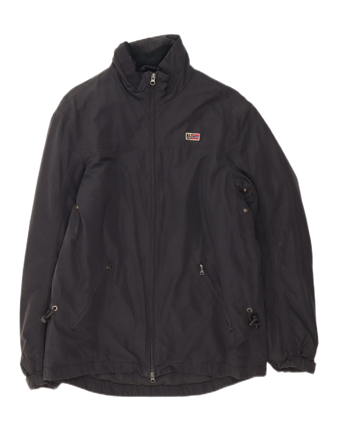 Napapijri Chaqueta cortavientos para hombre Reino Unido 40 Grande Algodón negro