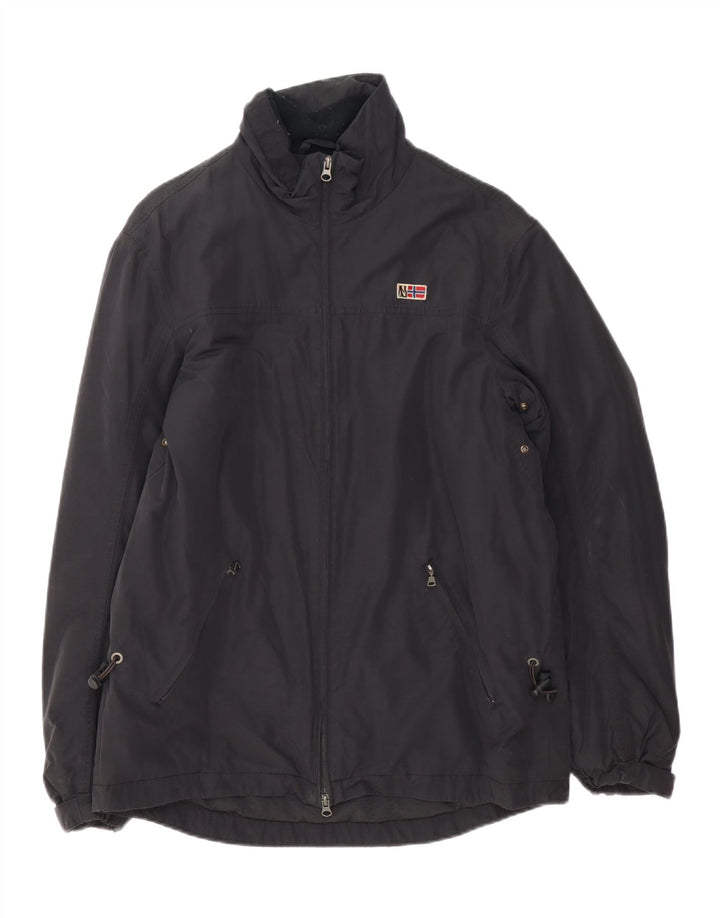 Napapijri Chaqueta cortavientos para hombre Reino Unido 40 Grande Algodón negro