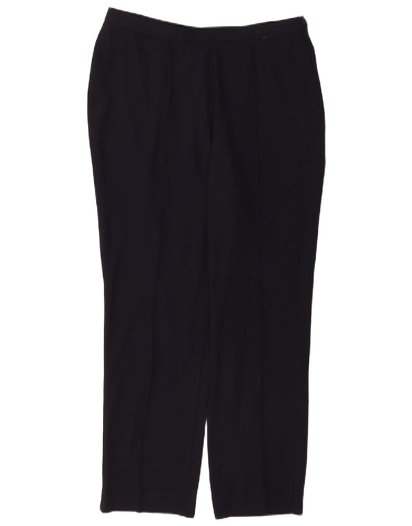 Marks & Spencer Pantalones casuales de cintura alta para mujer UK 46 Large W34 L28 Azul marino