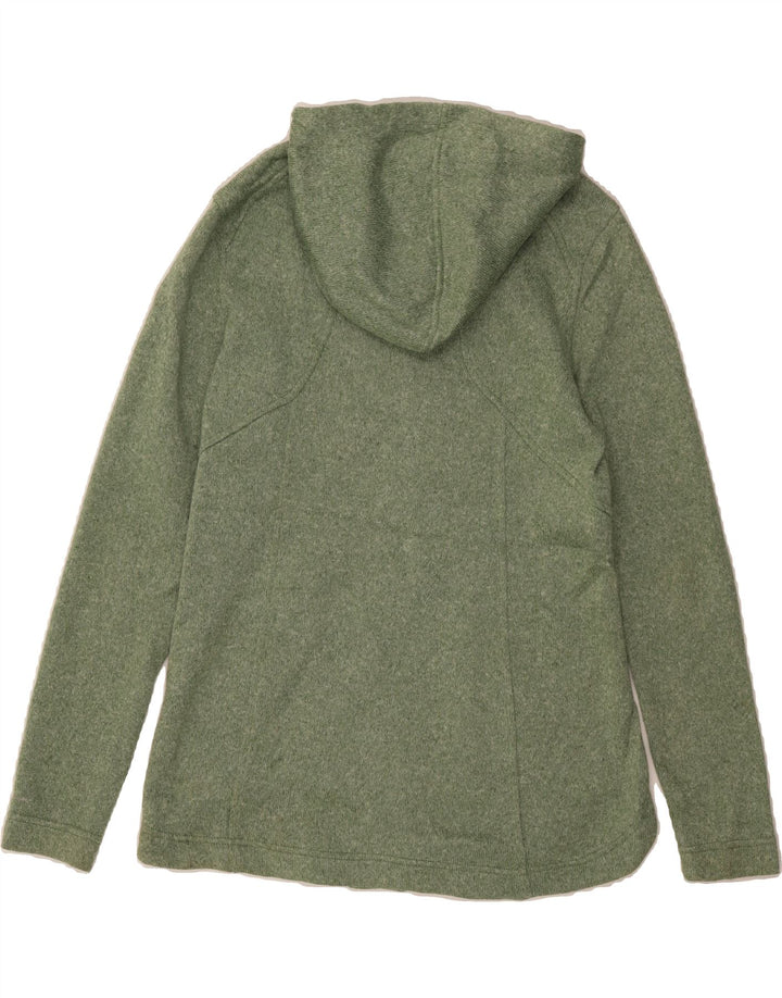 EDDIE BAUER Womens Zip Hoodie Sweater UK 10 Small Green Polyester Vintage Eddie Bauer and Second-Hand Eddie Bauer from Messina Hembry 