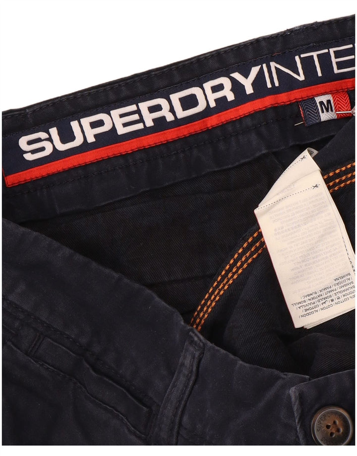 Superdry Chinos Cortos Para Hombre Medium W32 Algodón Azul Marino