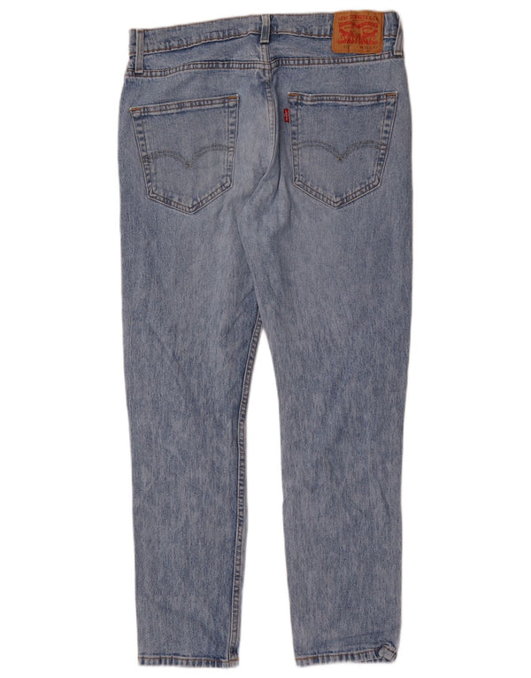 Levi's Mens 512 Vaqueros cónicos delgados desgastados W33 L30 Algodón azul
