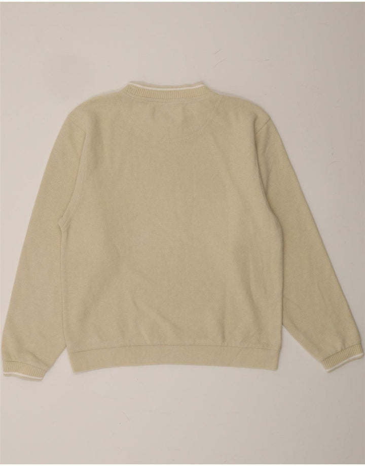 CHAMPION Mens Crew Neck Jumper Sweater Small Off White Cotton Vintage Champion and Second-Hand Champion from Messina Hembry 