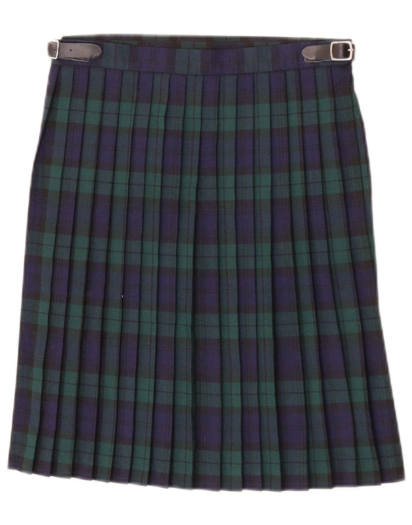 Glen Appin Falda plisada para niñas 13-14 años W27 Cuadros azul marino