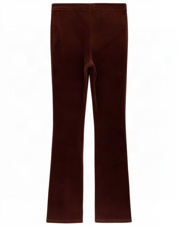Topshop Womens Flare Corduroy Trousers UK 14 Large W34 L34 Brown Cotton