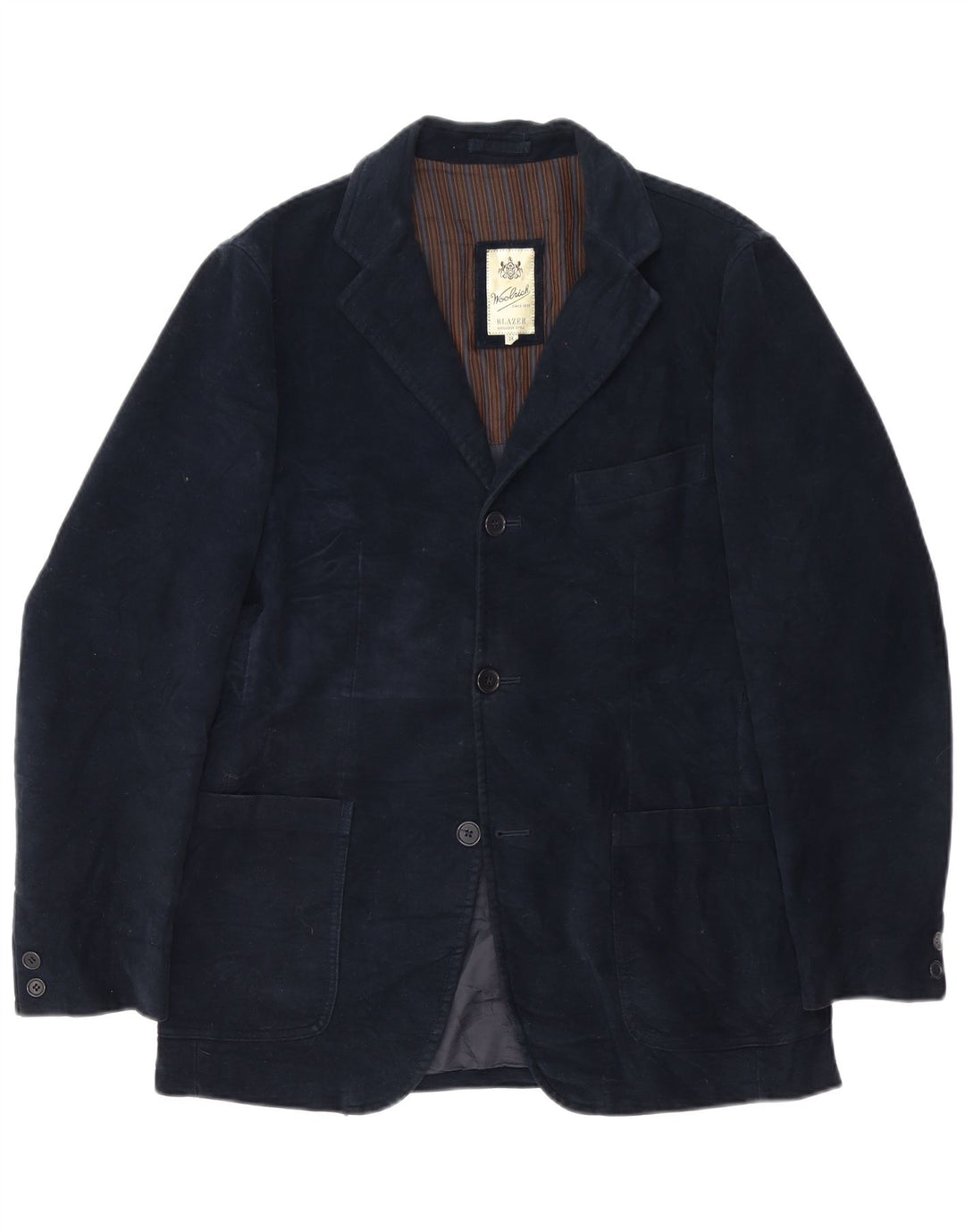 Woolrich Chaqueta tipo blazer de 3 botones para hombre UK 38 Medium Azul marino Clásico