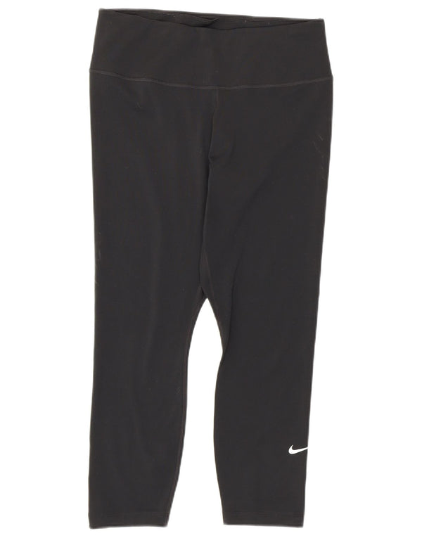 Nike - Leggings capri Dri Fit para mujer, talla M, poliéster negro