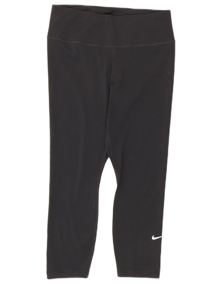 Nike - Leggings capri Dri Fit para mujer, talla M, poliéster negro