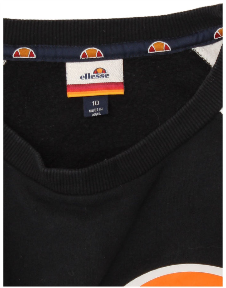 Ellesse - Sudadera gráfica para mujer, talla 40, color negro