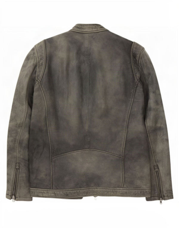 PEPE Jeans Chaqueta de cuero para hombre UK 44 2XL Gris
