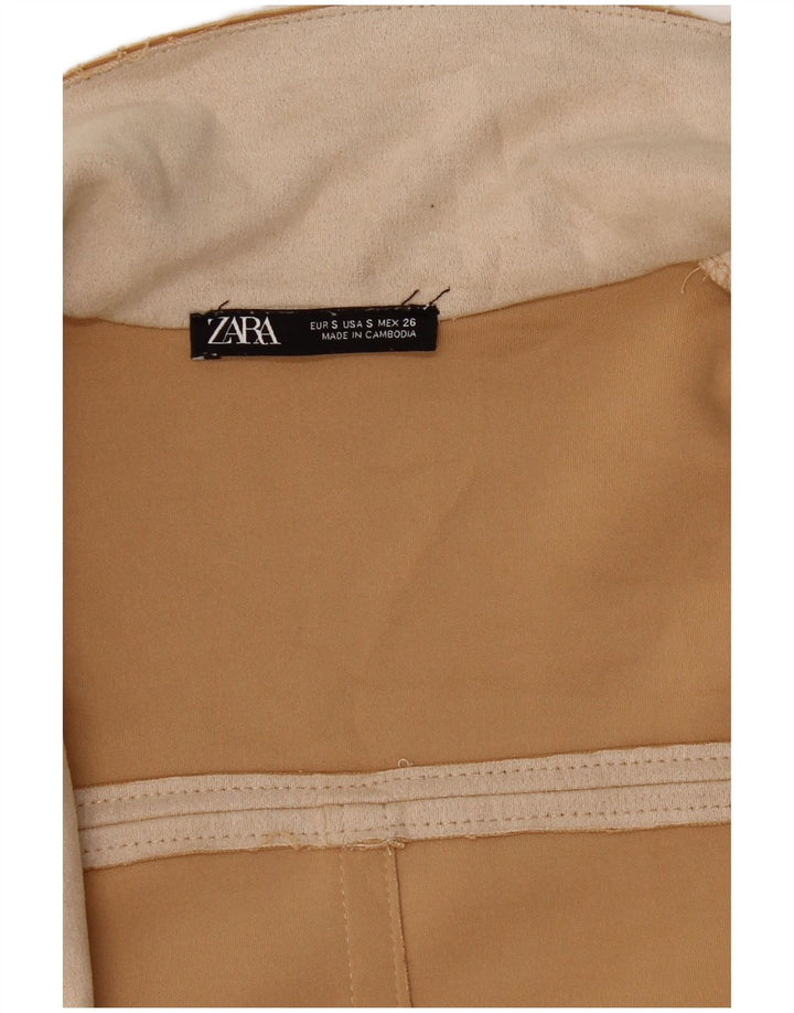 Zara Mujer Abrigo Reino Unido 10 Pequeño Beige